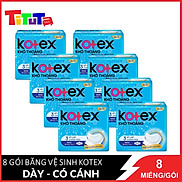 Combo 8 Băng Vệ Sinh Maxi 23cm Kotex Khô Thoáng Kết Hợp 3 Chống Tràn 8