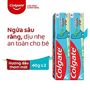 Combo 2 kem đánh răng Colgate trẻ em khủng long hương dâu 40g