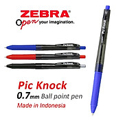 Viết bi bấm Pic Knock 0.7mm - Zebra Chính hãng