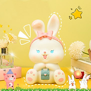 Ống Tiết Kiệm Heo Đất Thỏ Beibei Rabbit Pink,Mẫu Không Có Khe Lấy Tiền