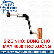 Tay Quay Máy Câu Cá Nhựa Núm Gỗ Gập Gọn Cốt Lục Giác Nhỏ