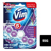 Viên Tẩy Bồn Cầu Vim Power 5 Sạch Khuẩn Oải Hương 55G