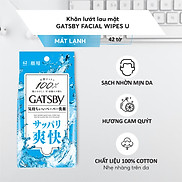 Khăn giấy ướt Gatsby Cool ngừa mụn giảm bóng nhờn gói 42 miếng