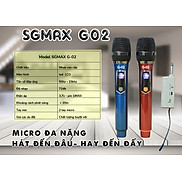 combo 2 Micro Không Dây karaoke SGMAX G02 Chuyên Dùng Cho loa kéo