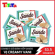 Combo 5 Bánh xốp Sando Creamy Vani 53.5gx5