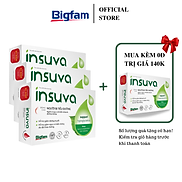 Bộ 3 hộp Viên uống giảm đường huyết INSUVA BIGFAM dùng cho bệnh nhân tiểu