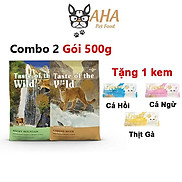 Thức Ăn Cho Mèo Taste Of The Wild Combo 2 bao 500g Tặng 1 sốt kem Aatas