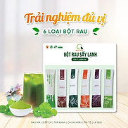 Vỉ Dùng Thử 6 Loại Bột Rau Quảng Thanh Rau Má - Diếp Cá - Tía Tô - Lá Sen