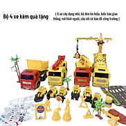 Bộ đồ chơi mô hình các loại xe cỡ lớn trẻ em ô tô tải, xe công trình