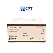 Chỉ phẫu thuật tự tiêu tan chậm CPT Trustigut C Chromic Catgut số 1 - C500
