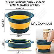 Thau chậu ngâm chân kiêm massage có thể gấp gọn, làm bằng nhựa PP