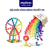 Đồ chơi sáng tạo ghép hình 3D Mideer Translucent Color Snowflake Blocks