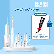 Bộ bàn chải điện Philips HX3641 41 + 2 đầu thay thê HX9022 28 + máy tăm