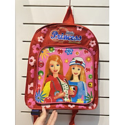 Balo mẫu giáo 12 2 ngăn hình công chúa Barbie xinh xinh cho bé gái 25x31cm