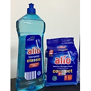Combo muối rửa bát Đức Akio2kg + nước làm bóng Alio 1000 ml