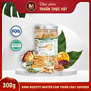 Bánh Biscotti Nguyên Cám Thuần Chay GUfoods 300g - Lành mạnh, Thơm ngon