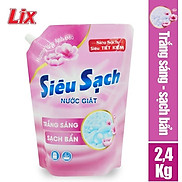 Túi nước giặt Lix siêu sạch hương hoa anh đào 2.4Kg N2502