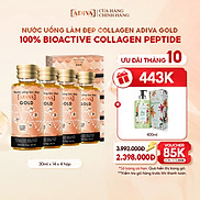 Combo 4 Hộp Nước Uống Làm Đẹp Collagen ADIVA Gold- Giúp Làn Da Căng Mịn