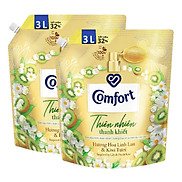 Combo 2 Nước Xả Vải Comfort Thiên Nhiên Thanh Khiết Hương Hoa Linh Lan &