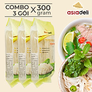 Combo Tiết Kiệm 3 gói Bánh Phở Khô Asiadeli 300g Hàng Xuất Khẩu