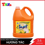 Nước Rửa Chén Surf Hương Tắc Can 3.6kg Cam