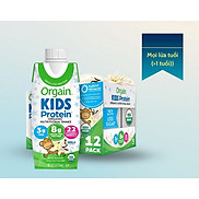 Thùng 12 Hộp Sữa nước Protein hữu cơ Orgain Kids Protein Vị Vani 244ml x