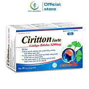 Hoạt huyết dưỡng não Ciritton Ginkgo Biloba 1200mg - 30 viên