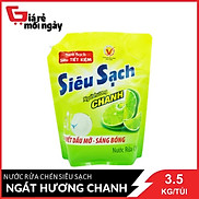 Nước Rửa Chén Siêu Sạch Ngát Hương Chanh 3.5Kg túi