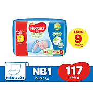 Miếng lót sơ sinh NB1 HUGGIES DRY 108 miếng + 9 miếng