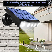 Đèn Cảm Ứng Ngoài trời Cảnh Báo Trộm 1200mAh Solar