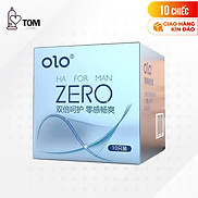 Hộp 10 cái Bao cao su OLO 0.01 Zero Ha For Man - Siêu mỏng, nhiều gel bôi