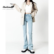 Quần jeans nữ ống loe co giãn Chollima QD046 trẻ trung năng động ulzzang