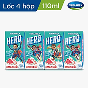 THỨC UỐNG SỮA TRÁI CÂY HERO VỊ DƯA HẤU VINAMILK - HỘP X 110ML