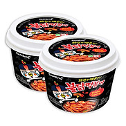 Combo 2 Hộp Bánh Gạo Topokki Gà Cay Samyang Vị Truyền Thống 185g hộp