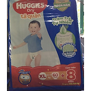 Tã quần Huggies XL60 - Tặng thêm 8 miếng -Tràm trà tự nhiên ngừa hăm