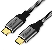 Cáp sạc nhanh QGeeM cổng USB 3.1 mạ vàng Type C to Type C 3A PD 60W dài 1