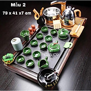 Bàn trà điện thông minh đa năng cao cấp cảm ứng tự động bơm nước Khung gỗ