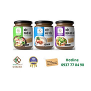 Combo 3 Hủ Gia Vị Hoàn Chỉnh Xốt Bún Bò Huế 230gr - Xốt Phở Bò 230gr