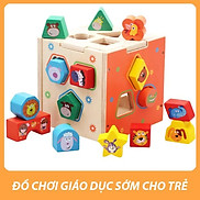 Bộ Đồ Chơi Hộp thả hình khối gỗ động vật - Đồ chơi giáo dục cho trẻ em