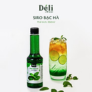 Siro bạc hà Déli chai 350mlHSD 12 tháng, nguyên liệu pha chế trà trái cây