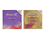 Bộ bao cao su True-x Ultra thin siêu mỏng  hộp 3 cái + True -x TrueFeel