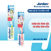 Combo 2 Bàn chải đánh răng cho trẻ em 6-9 tuổi Jordan Step 3, Lông mềm