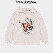 Bộ thu đông bé trai Bigfox Miss Meow kiểu hooddie dài tay có mũ style Hàn