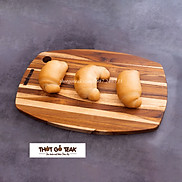 Thớt Gỗ Teak Cao Cấp - Cắt Thái, Trang Trí - 30,5x20,5x1,4cm