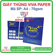 Giấy in Viva Paper A4, Định lượng 70gsm - Giấy thùng, trắng mịn