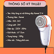 Máy cắt lông xù không dây Kemei KM-241 dùng cắt lông xù vải, quần áo