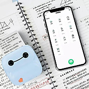 Máy in hình ảnh, in file, note cầm tay mini bluetooth P8 và 5 cuộn giấy in