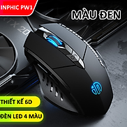 Chuột gaming máy tính có dây chống ồn silent click INPHIC PW1 đèn led 4