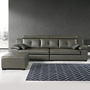 SF301 - GHẾ SOFA DA THẬT 4 CHỖ NGỒI KÈM ĐÔN KHÔNG TAY