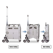 Cao cấp - Xe đẩy hàng đa năng Folding Cart Trolley leo cầu thang